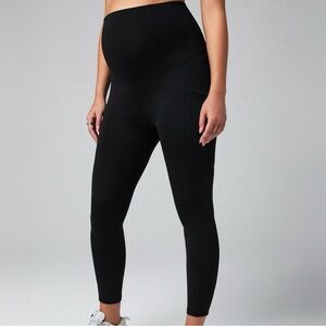 FABLETICS Black PureLuxe High-Waisted Maternity 7/8 Legging‎ Active Gym Size S